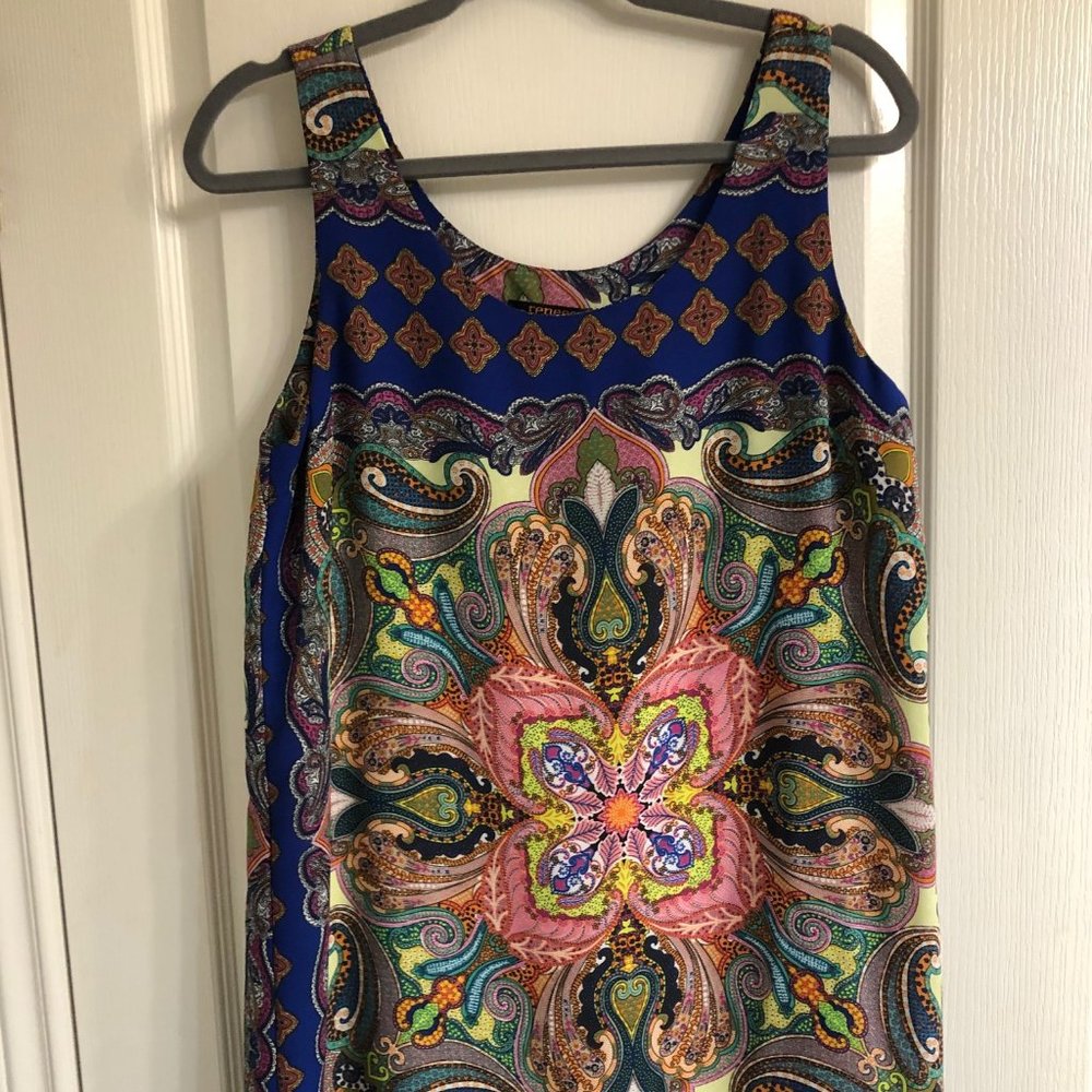 patterned silky dress